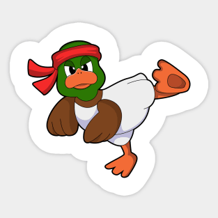 Duck at Martial arts Karate Sticker